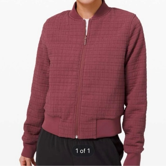 013 Lululemon Serene Travels Bomber Jacket